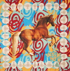 Vivienne Westwood Multicolor Horse Square Scarf