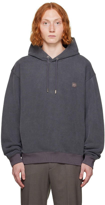 Photo: Solid Homme Gray Flocked Hoodie