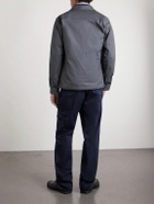 C.P. Company - Straight-Leg Logo-Appliquéd Cotton-Blend Cargo Trousers - Blue