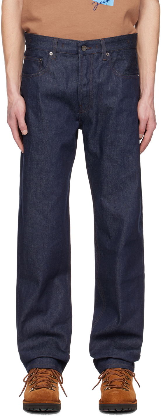 Jacquemus Navy Le Raphia 'Le de Nîmes Fresa' Jeans Jacquemus