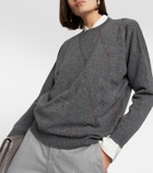 Brunello Cucinelli Sequined wool and cashmere sweater