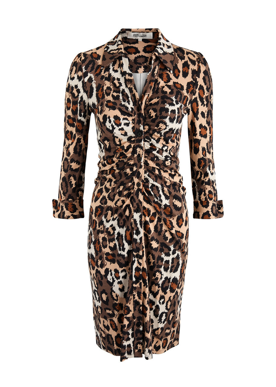 Diane Von Furstenberg Sheska Leopard-print Stretch-jersey