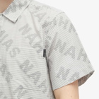 Nahmias Men's Logo Stripe Short Sleeve Shirt in Grey
