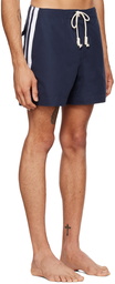 Palm Angels Navy Monogram Swim Shorts