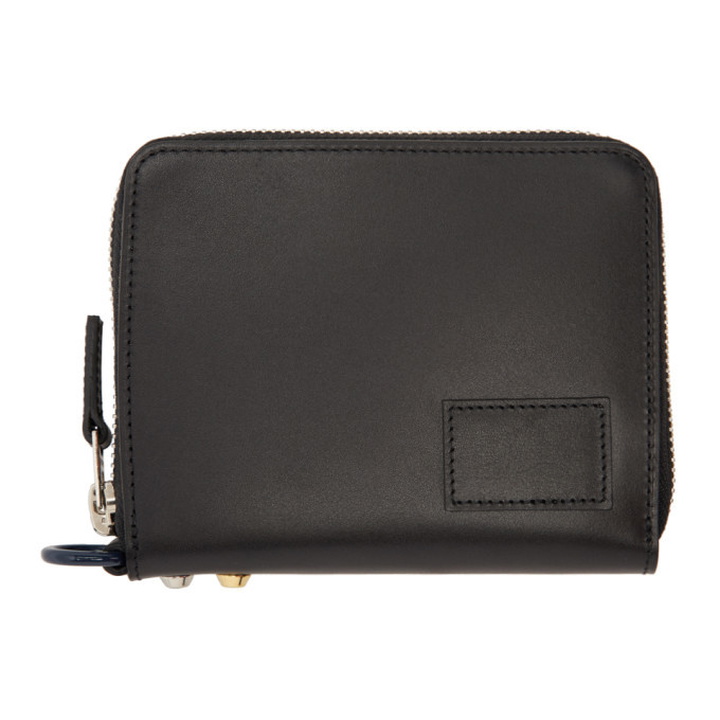 Photo: Sacai Black Leather Large Zip Around Wallet