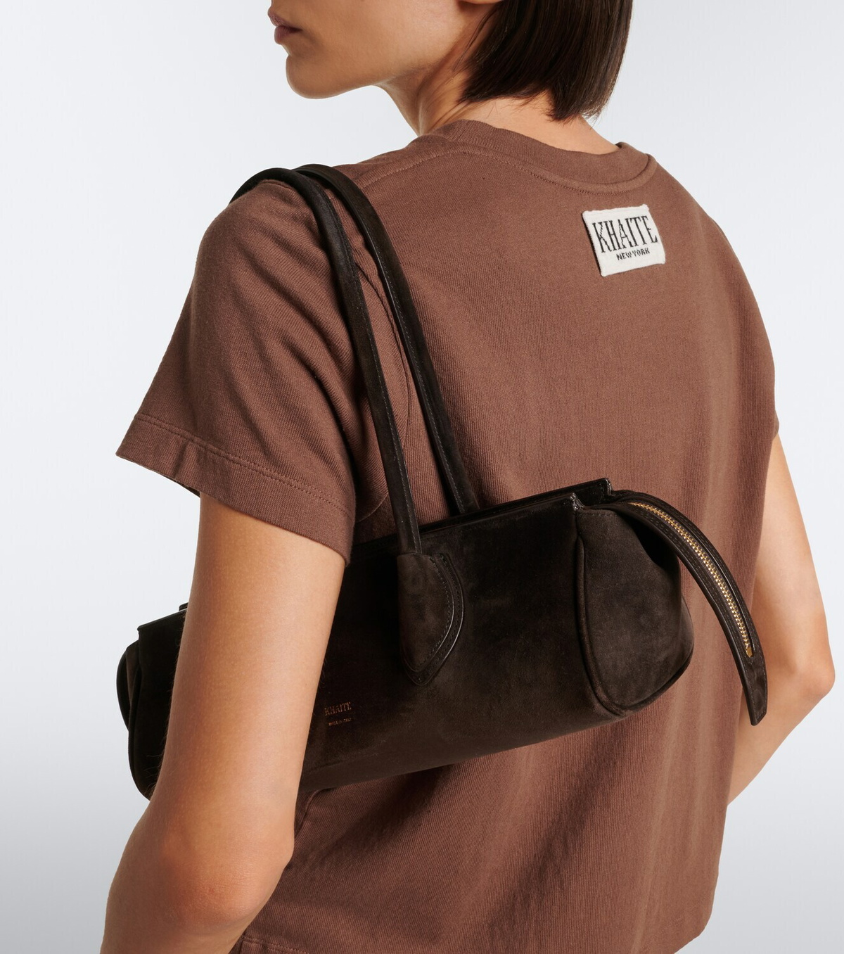 Khaite Donna Medium suede shoulder bag