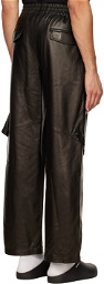 Dion Lee Black Cargo Leather Pants