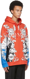 Valentino Orange & Blue Dark Blooming Logo Hoodie