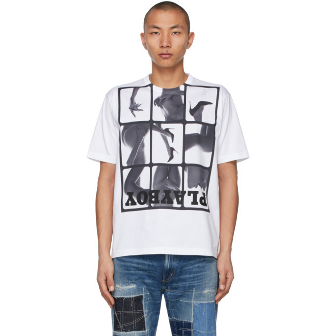 Junya Watanabe White Playboy Edition Collage T-Shirt