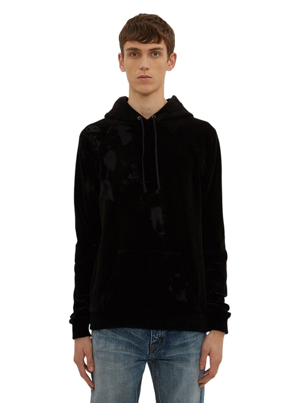 Photo: Saint Laurent Hooded Burnt Out Velvet Sweater