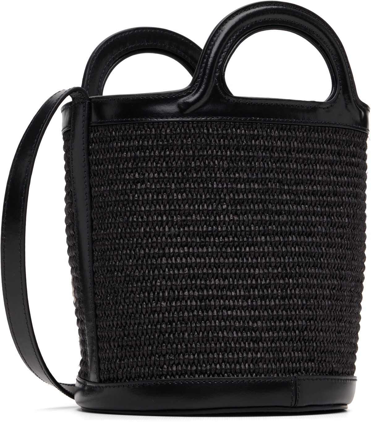 Marni Black Tropicalia Small Bucket Bag