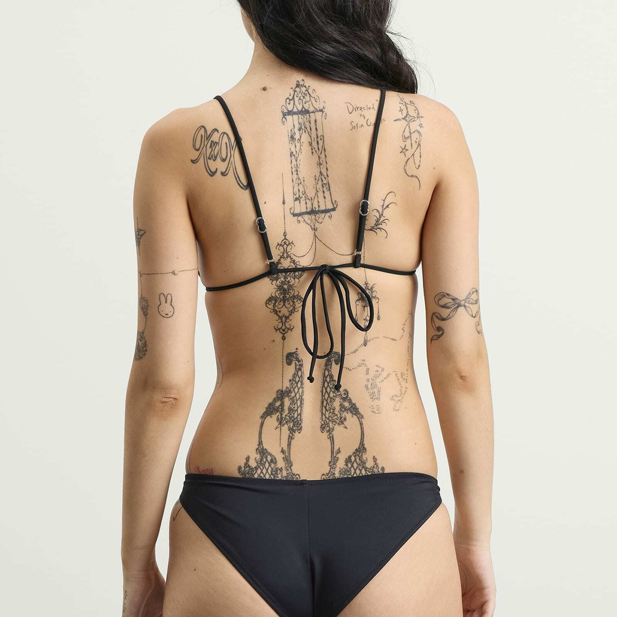 Fruity Booty Women's Bikini Top in Navy/Black