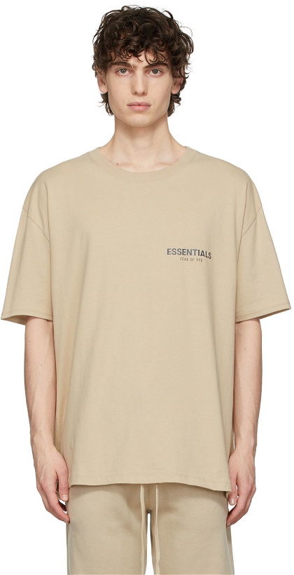Photo: Essentials SSENSE Exclusive Beige Jersey T-Shirt