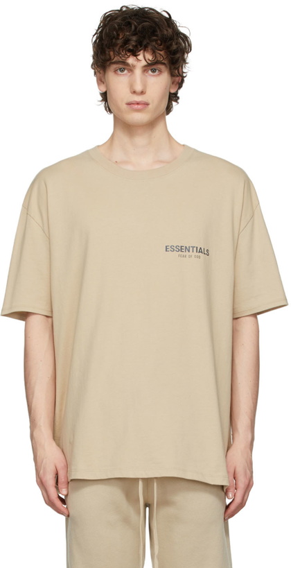 Photo: Essentials SSENSE Exclusive Beige Jersey T-Shirt