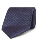 TOM FORD - 8cm Houndstooth Woven Silk-Blend Tie - Navy