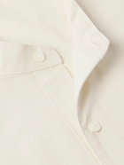 Stòffa - Grandad-Collar Cotton-Poplin Half-Placket Shirt - Neutrals