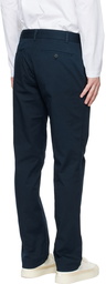 Sunspel Navy Silm-Fit Trousers