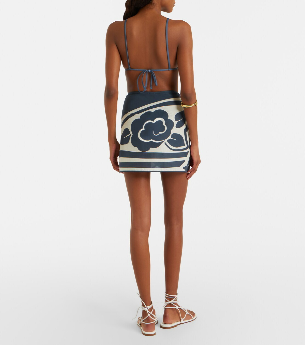 SIR Lilou printed cotton beach cover-up