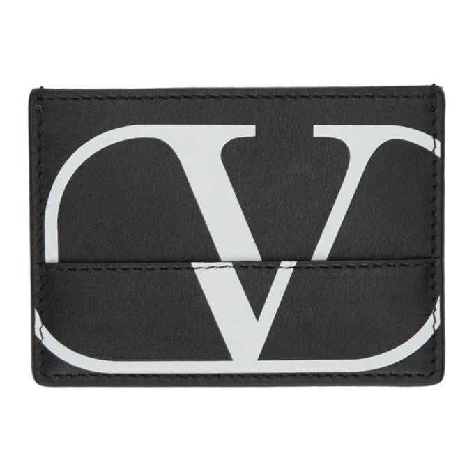 Photo: Valentino Black Valentino Garavani Logo Card Holder