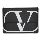 Valentino Black Valentino Garavani Logo Card Holder