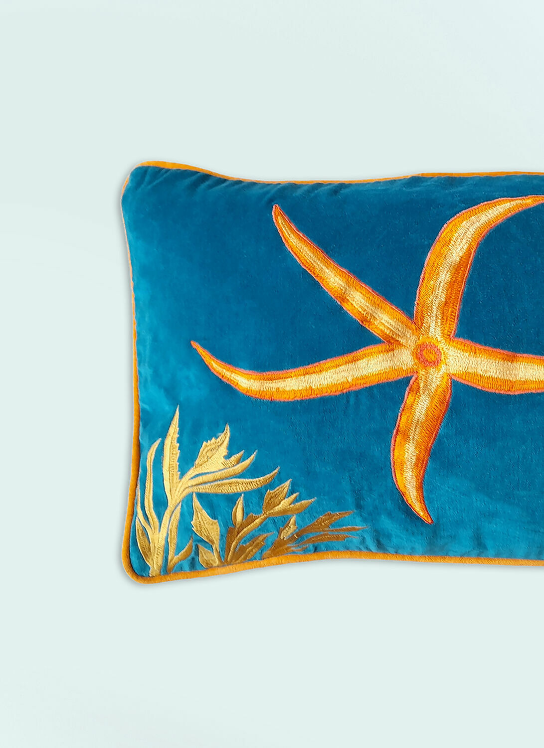 Les Ottomans Starfish Embroidered Cushion
