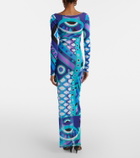 Pucci Vivara ruffled tulle maxi dress