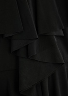 Norma Kamali Ruffled Jersey Mini Dress Black