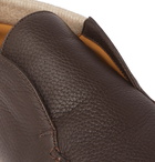 Loro Piana - Open Walk Cashmere-Trimmed Full-Grain Leather Boots - Brown