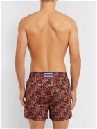 ATALAYE - Helianthe Short-Length Printed Swim Shorts - Orange