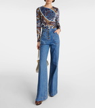 Etro Mid-rise flared jeans