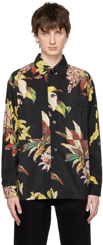 Photo: LEMAIRE Black Floral Shirt