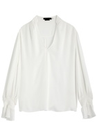 Alice + Olivia Onica Chiffon Blouse Off White