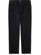 TOM FORD - Slim-Fit Straight-Leg Cotton-Blend Moleskin Trousers - Black