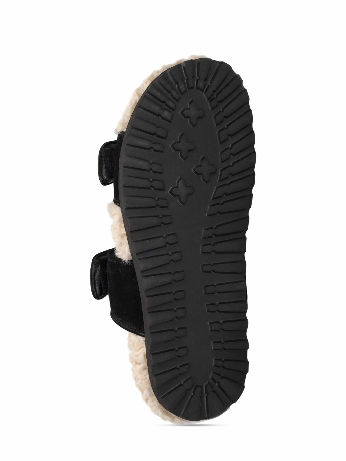 GIA BORGHINI - Alvine Ugh Shearling & Suede Flats Gia Borghini