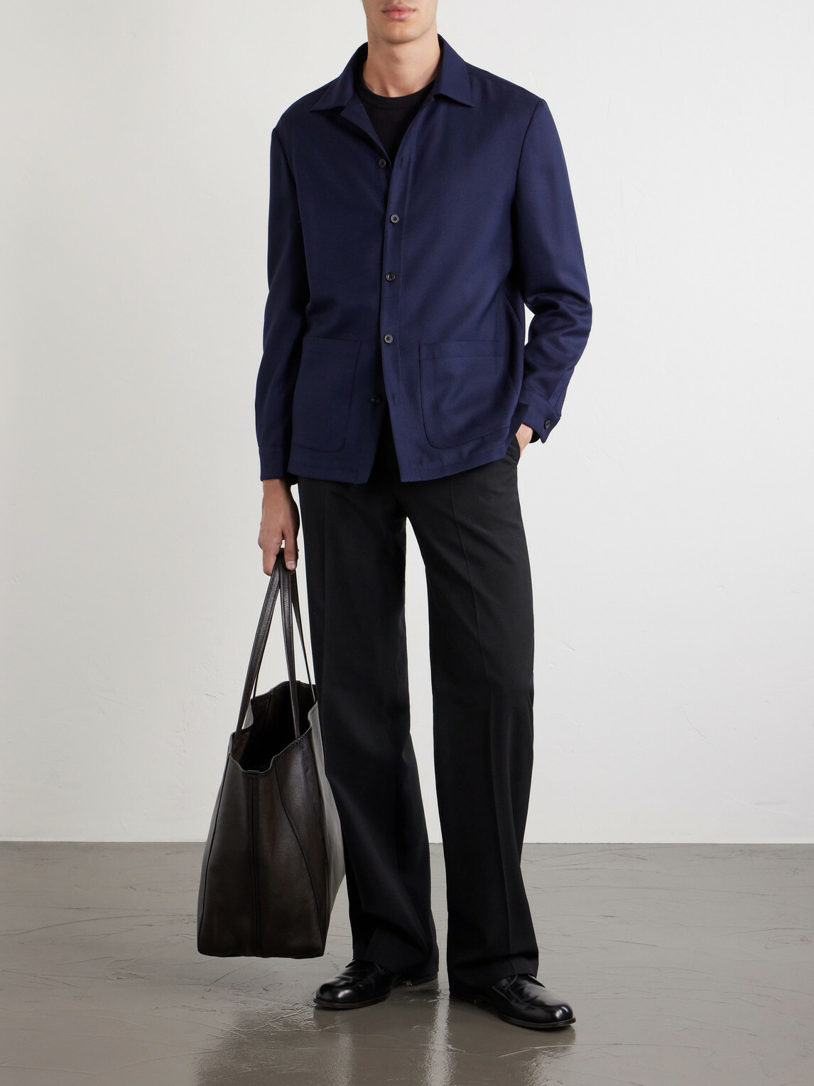 Thom Sweeney - Wool Overshirt - Blue