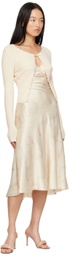 Mirror Palais Off-White Drawstring Cardigan