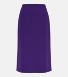 Dries Van Noten Crêpe midi skirt