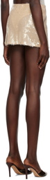 KIM SHUI Beige Paillette Miniskirt