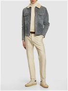 TOM FORD - Buttery Suede Shearling Trucker Jacket