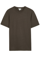 Sunspel Cotton T-shirt Dark Brown