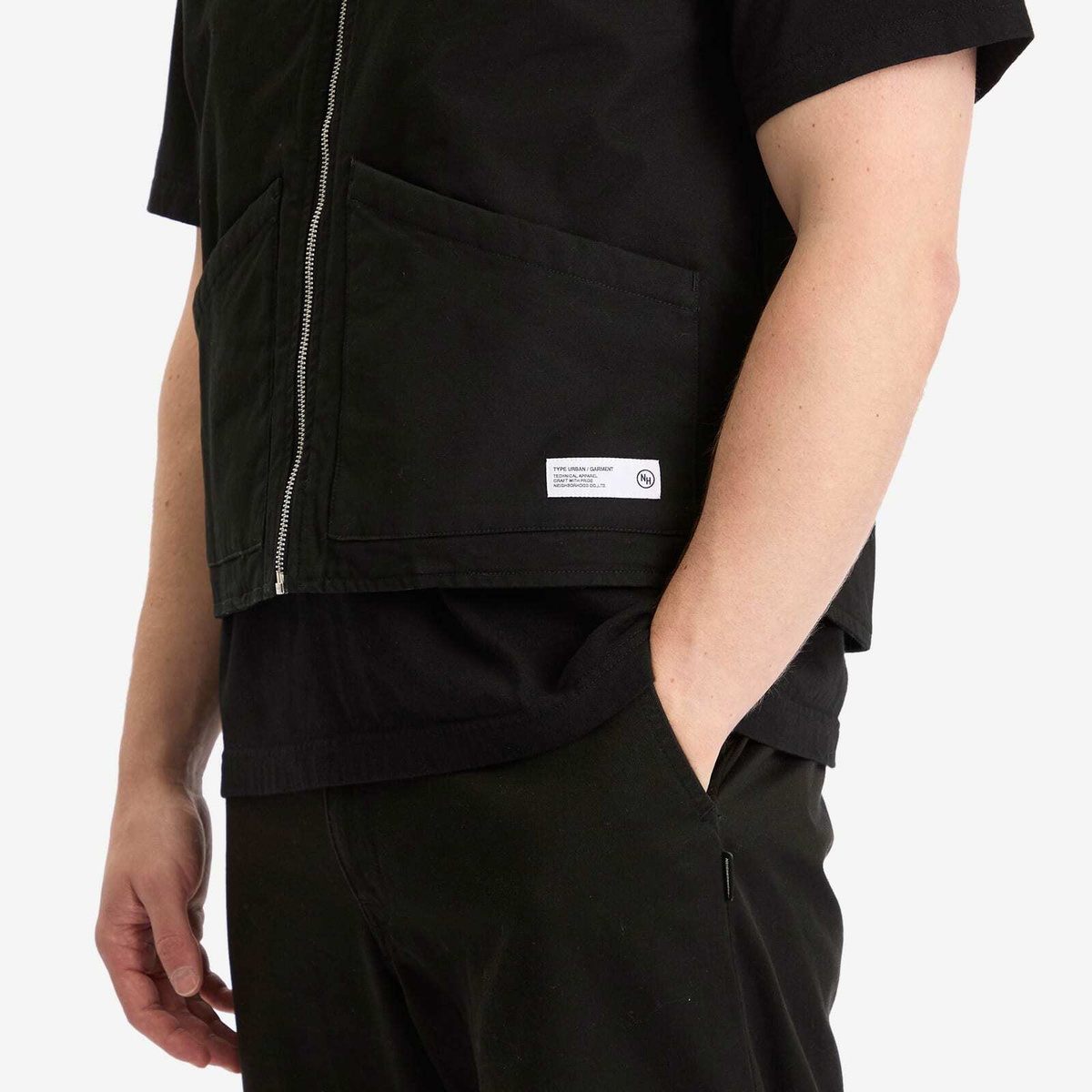 Neighborhood Men's Padded Work Vest in Black Neighborhood