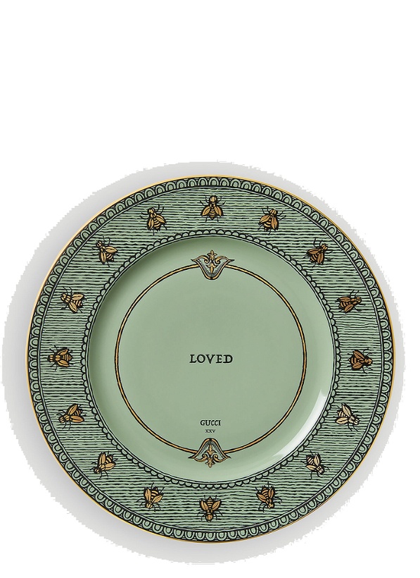 Photo: Set of Two Bee Charger Plate in Green