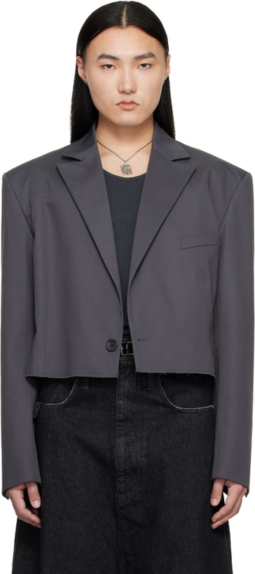 Photo: LU'U DAN Gray Slashed Blazer