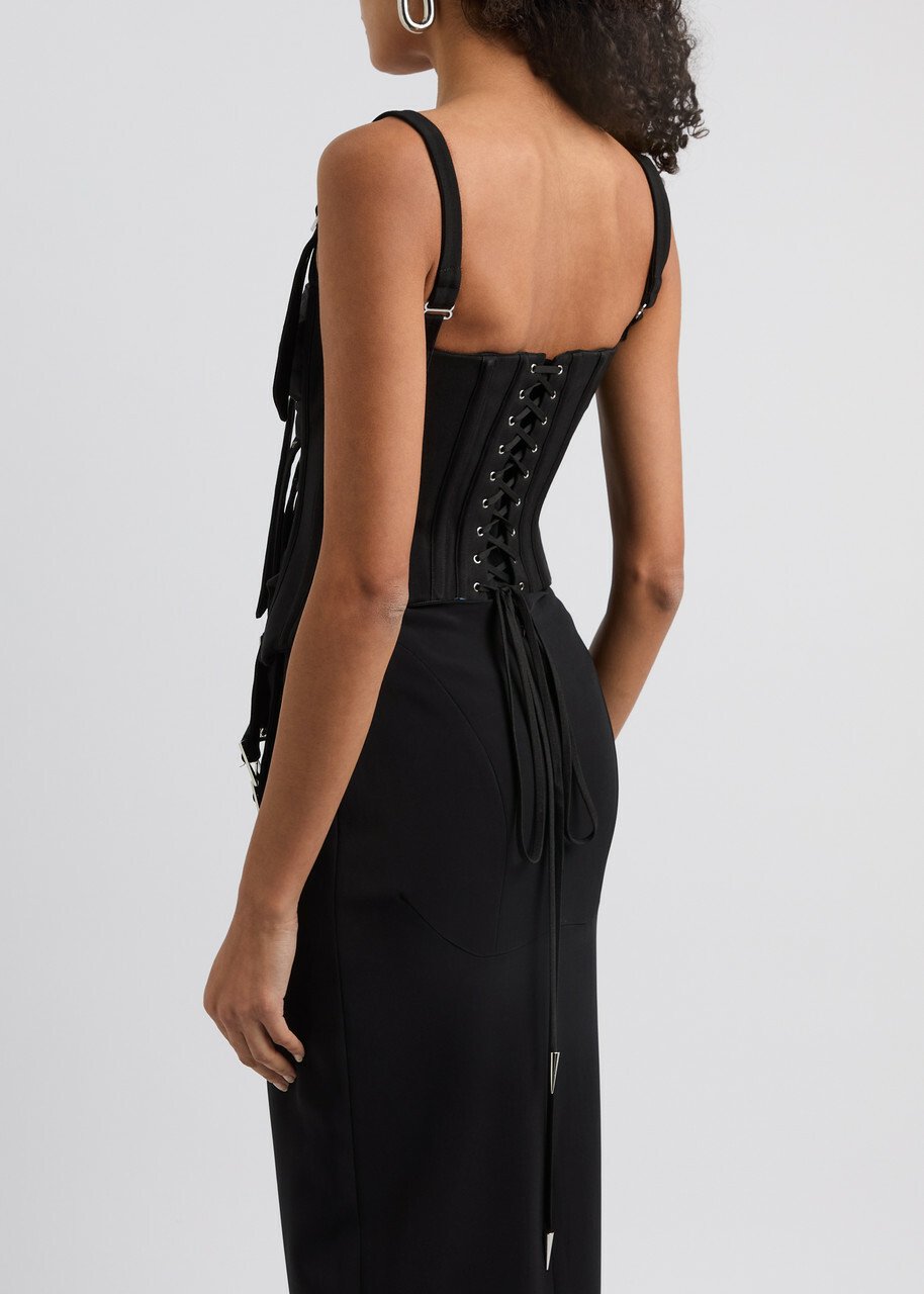 トップス knuthmarf U neck tulle bustier/black U neck tulle bustier/2color | KNUTH MARF