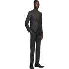 Ermenegildo Zegna Grey Wool and Silk Pinstripe City Suit