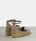 Valentino Garavani Rockstud leather espadrille wedges