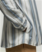 ølåf Padded Stripe Overshirt Blue/White - Mens - Overshirts