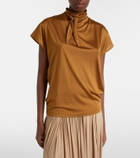 Lemaire Scarf-detail jersey top