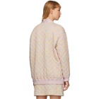 Fendi Pink Quilted Daisies Cardigan