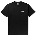 Y,IWO - Printed Cotton-Jersey T-Shirt - Black
